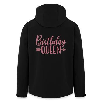 Birthday Queen Women Birthday Party Gift - Men’s Recycled Softshell Jacket by Stanley/Stella - black - Back - AI Model Male 185 light (185cm)