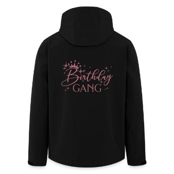 Geburtstag Gang Matching Gruppe Geburtstagsfeier Geschenk - Recycelte Männer Softshell-Jacke von Stanley/Stella - Schwarz - Hinten - AI Model Male 185 light (185cm)