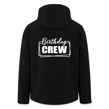 Birthday Crew Matching Group Birthday Party Outfit - Men’s Recycled Softshell Jacket by Stanley/Stella - black - Back - AI Model Male 185 light (185cm)