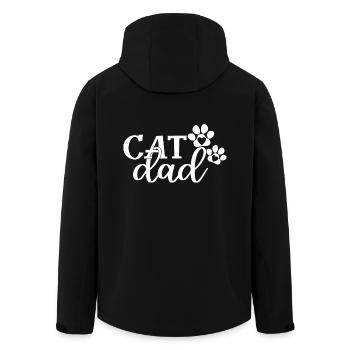 Cat Dad - Süße Pfoten Katze Liebhaber Papa Katzenbesitzer - Recycelte Männer Softshell-Jacke von Stanley/Stella - Schwarz - Hinten - AI Model Male 185 light (185cm)