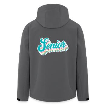 Senior - Student Class Retro Graduation Party Geschenk - Recycelte Männer Softshell-Jacke von Stanley/Stella - Schwarz - Hinten - AI Model Male 185 light (185cm)