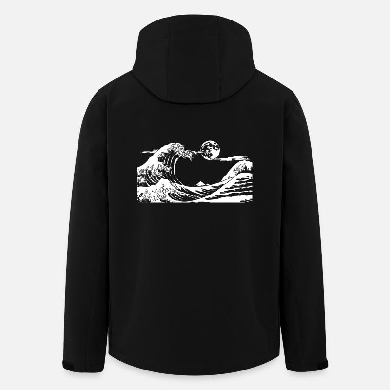 Kanagawa Wellen Ästhetische japanische Kunst Große Welle - Recycelte Männer Softshell-Jacke von Stanley/Stella - Schwarz