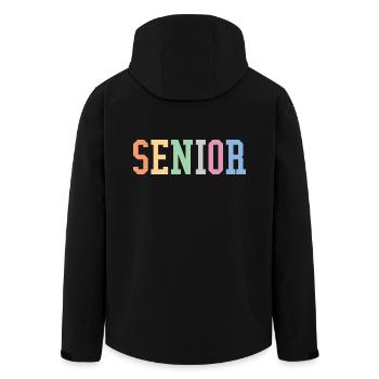 Senior - Student Class Retro Graduation Party Geschenk - Recycelte Männer Softshell-Jacke von Stanley/Stella - Schwarz - Hinten - AI Model Male 185 light (185cm)
