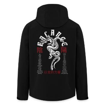 Dragon et serpent chinois - Veste softshell homme en polyester recyclé Stanley/Stella - noir - Dos - AI Model Male 185 light (185cm)