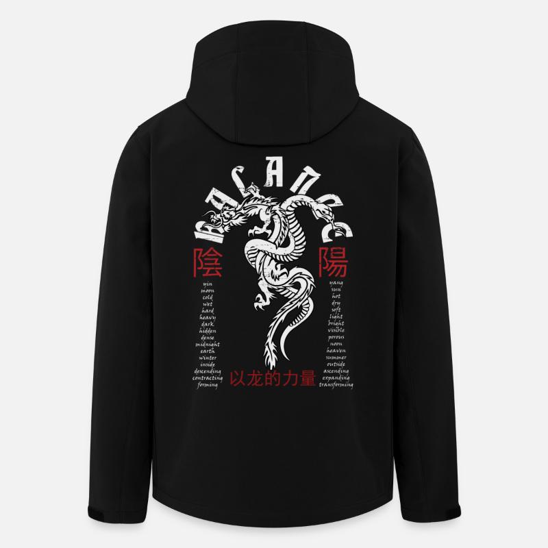 Chinesischer Drache und Schlange - Recycelte Männer Softshell-Jacke von Stanley/Stella - Schwarz