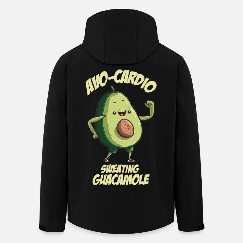 Sweating Guacamole Avocado - Men’s Recycled Softshell Jacket by Stanley/Stella - black