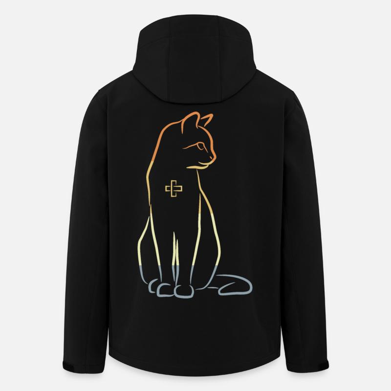 Veterinary Cat - Men’s Recycled Softshell Jacket by Stanley/Stella - black