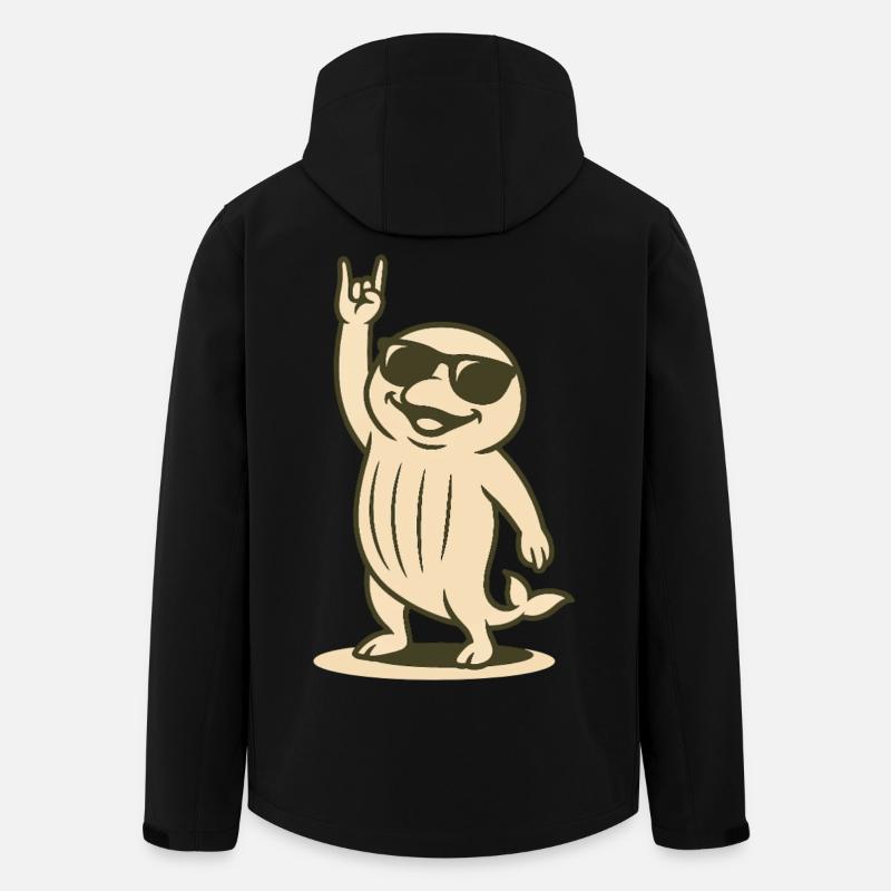 Bébé baleine à bascule - Veste softshell homme en polyester recyclé Stanley/Stella - noir