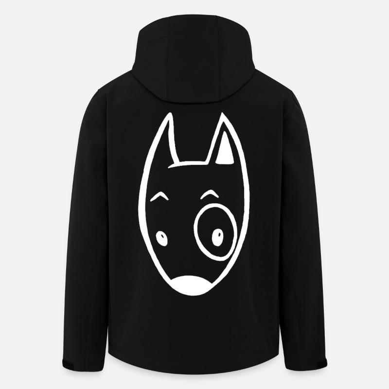 Petit chien blanc - Veste softshell homme en polyester recyclé Stanley/Stella - noir