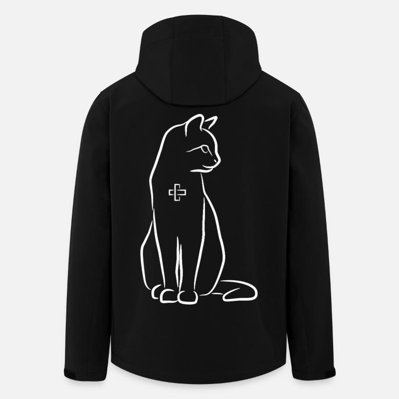 Tierarzt Katze - Recycelte Männer Softshell-Jacke von Stanley/Stella - Schwarz