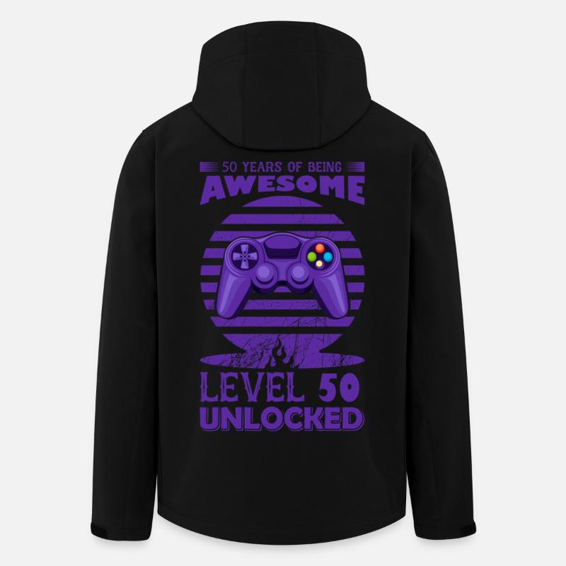 Retro Gaming Controller Motiv - Recycelte Männer Softshell-Jacke von Stanley/Stella - Schwarz