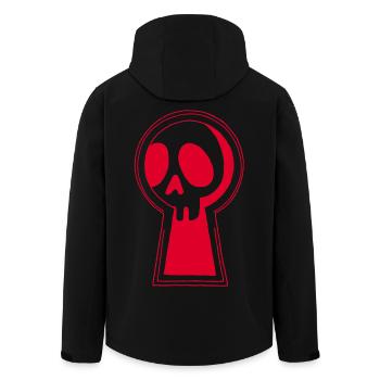 Der Rote Tod schaut uns zu - Recycelte Männer Softshell-Jacke von Stanley/Stella - Schwarz - Hinten - AI Model Male 185 light (185cm)