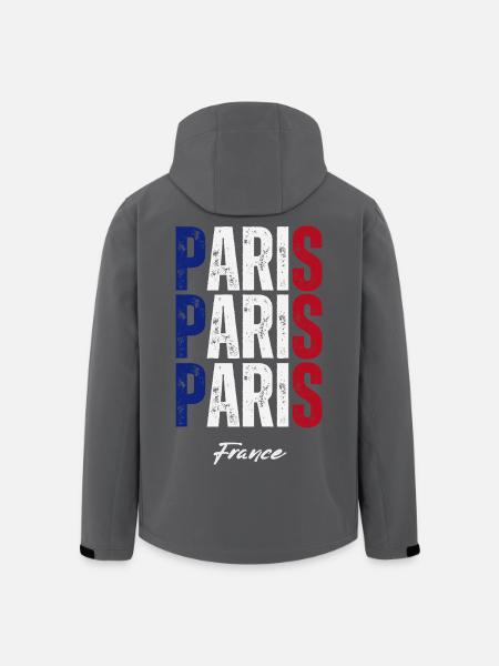 Paris Frankreich, Erinnerung an Paris - Recycelte Männer Softshell-Jacke von Stanley/Stella - Schwarz