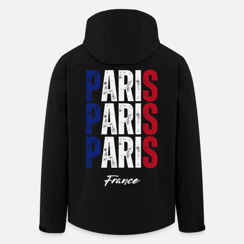 Paris Frankreich, Erinnerung an Paris - Recycelte Männer Softshell-Jacke von Stanley/Stella - Schwarz