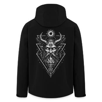 Démon Occultisme Gothique Pentagramme Mystique - Veste softshell homme en polyester recyclé Stanley/Stella - noir - Dos - AI Model Male 185 light (185cm)