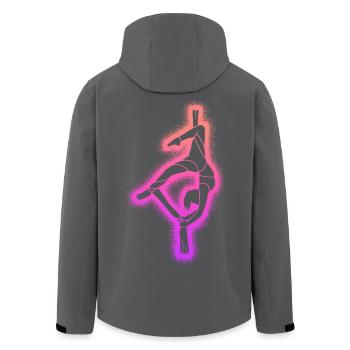 Acrobaties aériennes en tissu vertical, filles Soie aérienne - Veste softshell homme en polyester recyclé Stanley/Stella - noir - Dos - AI Model Male 185 light (185cm)