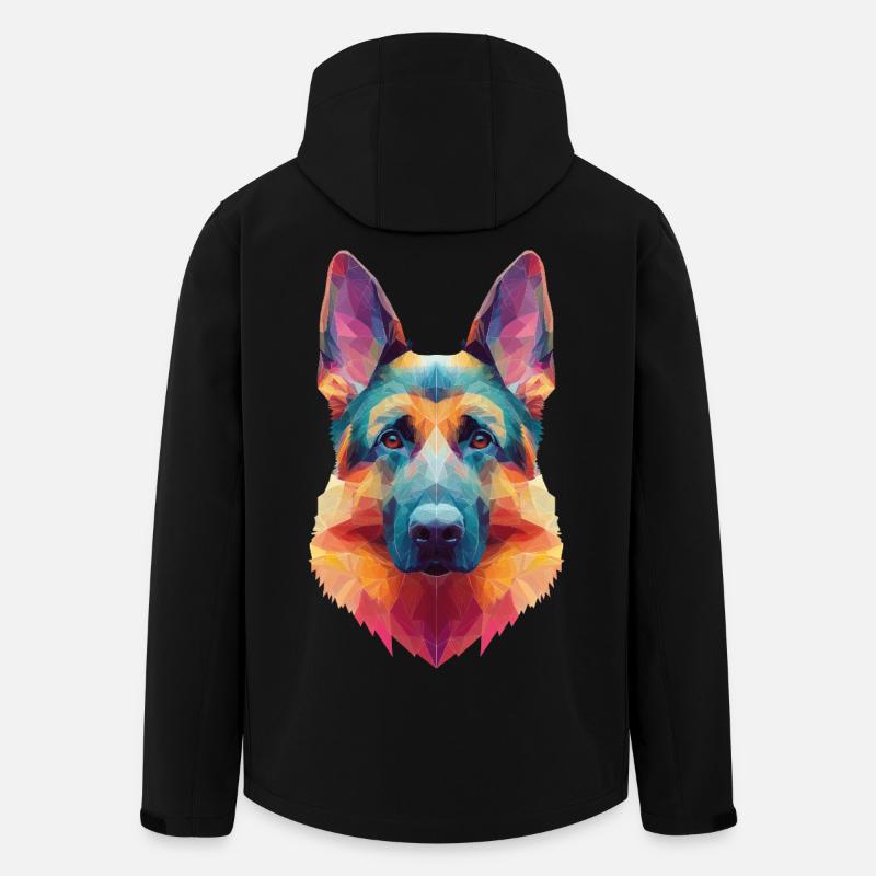 Chien de berger - Veste softshell homme en polyester recyclé Stanley/Stella - noir