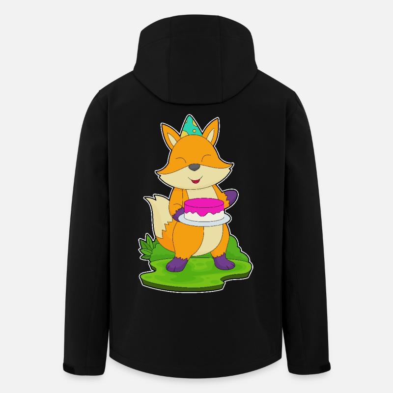 Gâteau d’anniversaire renard - Veste softshell homme en polyester recyclé Stanley/Stella - noir