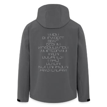 VOYAGE ⎮ EUROPE - Veste softshell homme en polyester recyclé Stanley/Stella - charbon - Dos - AI Model Male 185 light (185cm)