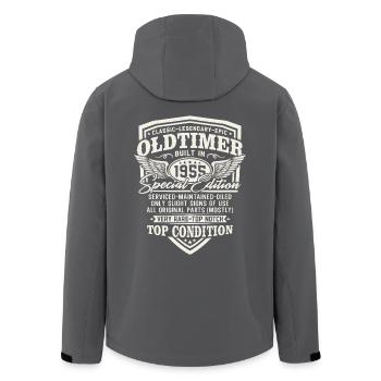 Oldtimer Baujahr 1955 Jahrgang Geburtstag Geschenk - Recycelte Männer Softshell-Jacke von Stanley/Stella - Schwarz - Hinten - AI Model Male 185 light (185cm)