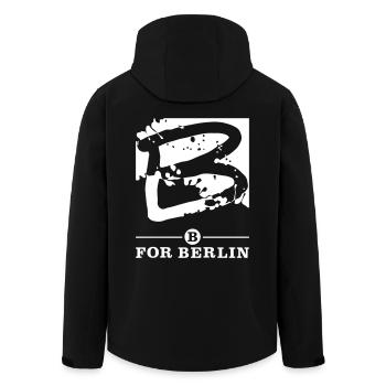 B for Berlin - Splash - Recycelte Männer Softshell-Jacke von Stanley/Stella - Schwarz - Hinten - AI Model Male 185 light (185cm)