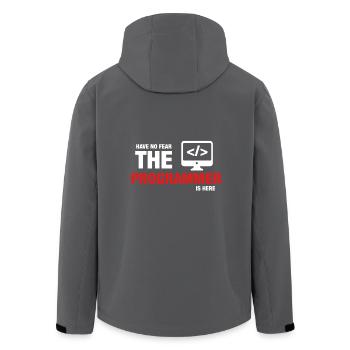 Have No Fear The Programmer Is Here - Men’s Recycled Softshell Jacket by Stanley/Stella - black - Back - AI Model Male 185 light (185cm)
