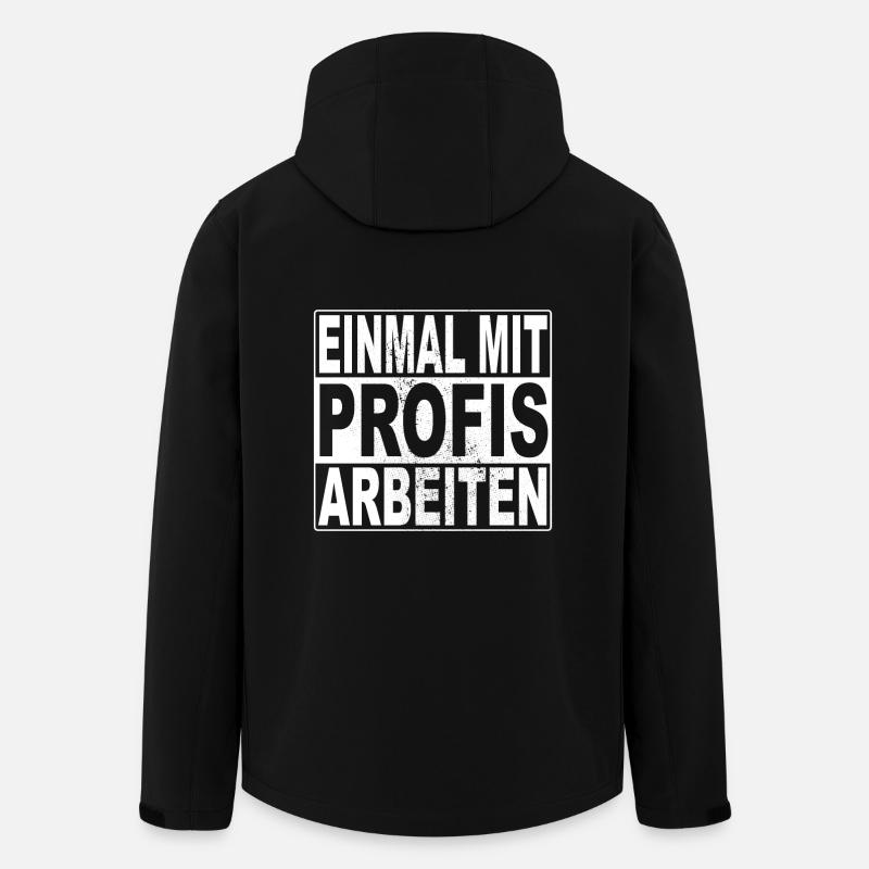 Einmal Mit Profis Arbeiten Handwerker SHK Meister - Recycelte Männer Softshell-Jacke von Stanley/Stella - Schwarz