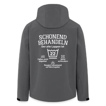 Schonend Behandeln 22 Geschenk Zum 22. Geburtstag - Recycelte Männer Softshell-Jacke von Stanley/Stella - Schwarz - Hinten - AI Model Male 185 light (185cm)