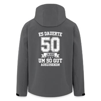 Es Dauerte 50 Jahre Gut Auszusehen 50. Geburtstag - Recycelte Männer Softshell-Jacke von Stanley/Stella - Schwarz - Hinten - AI Model Male 185 light (185cm)