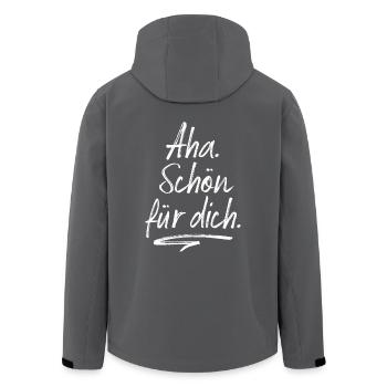 Aha Schön Für Dich Korb Geben Ironie Ciao Abfuhr - Recycelte Männer Softshell-Jacke von Stanley/Stella - Schwarz - Hinten - AI Model Male 185 light (185cm)