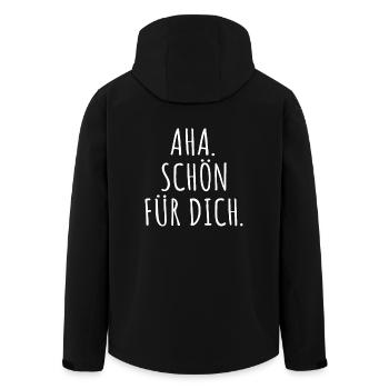 Aha Schön Für Dich Korb Geben Ironie Ciao Abfuhr - Recycelte Männer Softshell-Jacke von Stanley/Stella - Schwarz - Hinten - AI Model Male 185 light (185cm)