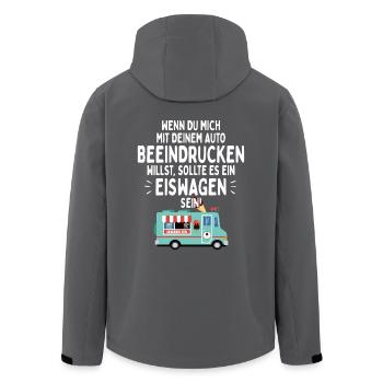 Eis Liebhaber Mich Mit Auto Beeindrucken Eiswagen - Recycelte Männer Softshell-Jacke von Stanley/Stella - Schwarz - Hinten - AI Model Male 185 light (185cm)