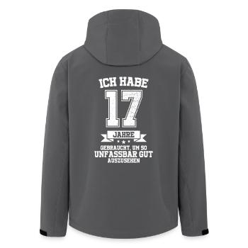 17. Geburtstag Geschenk Habe 17 Jahre Gebraucht - Recycelte Männer Softshell-Jacke von Stanley/Stella - Schwarz - Hinten - AI Model Male 185 light (185cm)