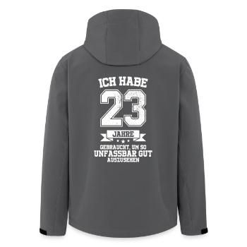 23. Geburtstag Geschenk Habe 23 Jahre Gebraucht - Recycelte Männer Softshell-Jacke von Stanley/Stella - Schwarz - Hinten - AI Model Male 185 light (185cm)