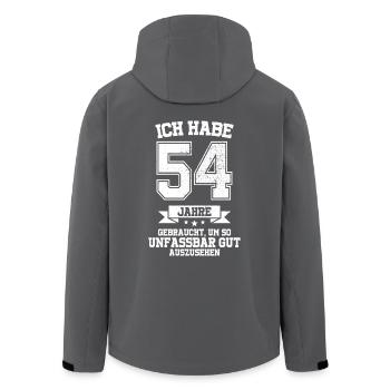 54. Geburtstag Geschenk Habe 54 Jahre Gebraucht - Recycelte Männer Softshell-Jacke von Stanley/Stella - Schwarz - Hinten - AI Model Male 185 light (185cm)