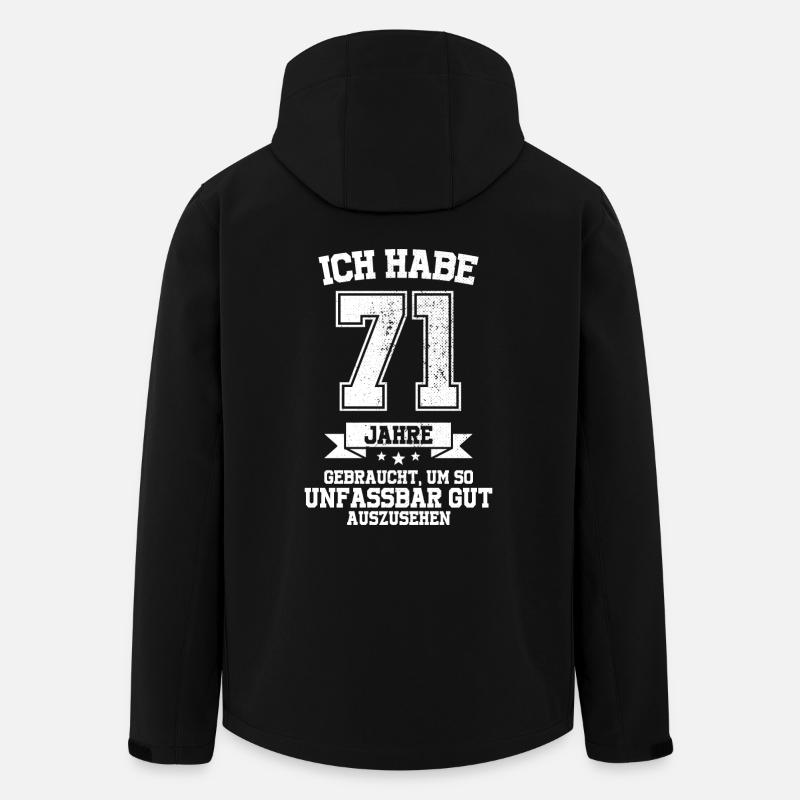 71. Geburtstag Geschenk Habe 71 Jahre Gebraucht - Recycelte Männer Softshell-Jacke von Stanley/Stella - Schwarz