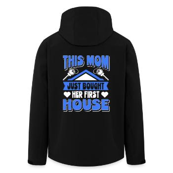 Homeowner Mama This Mom Bought Her First House - Men’s Recycled Softshell Jacket by Stanley/Stella - black - Back - AI Model Male 185 light (185cm)