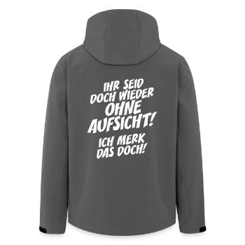 Ihr Seid Doch Wieder Ohne Aufsicht Lehrer Büro - Recycelte Männer Softshell-Jacke von Stanley/Stella - Schwarz - Hinten - AI Model Male 185 light (185cm)