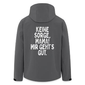 Keine Sorge Mama Mir Gehts Gut Festival Party Mum - Recycelte Männer Softshell-Jacke von Stanley/Stella - Schwarz - Hinten - AI Model Male 185 light (185cm)