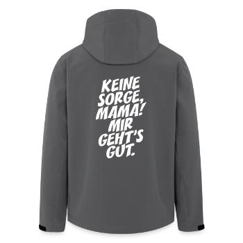 Keine Sorge Mama Mir Gehts Gut Festival Party Mum - Recycelte Männer Softshell-Jacke von Stanley/Stella - Schwarz - Hinten - AI Model Male 185 light (185cm)