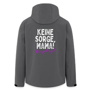 Keine Sorge Mama Mir Gehts Gut Festival Party Mum - Recycelte Männer Softshell-Jacke von Stanley/Stella - Schwarz - Hinten - AI Model Male 185 light (185cm)