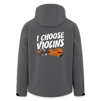 Geigenspieler I Choose Violins Geige Violinistin - Recycelte Männer Softshell-Jacke von Stanley/Stella - Anthrazit - Hinten - AI Model Male 185 light (185cm)