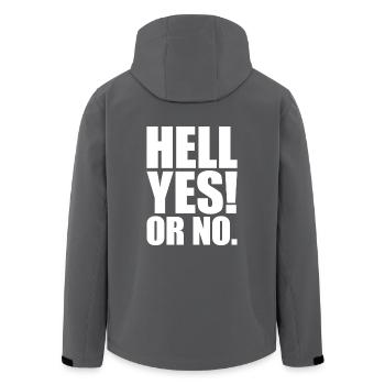 Enfer Oui Ou Non Hustle Training Fitness Dites Non - Veste softshell homme en polyester recyclé Stanley/Stella - charbon - Dos - AI Model Male 185 light (185cm)