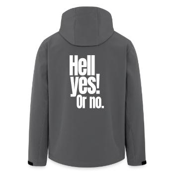 Hell Yes Or No Hustle Training Fitness Say No - Men’s Recycled Softshell Jacket by Stanley/Stella - black - Back - AI Model Male 185 light (185cm)