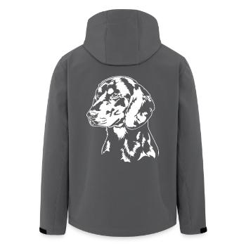 Schwarzwildbracke Portrait Hunde Jagdhund Wilsigns - Recycelte Männer Softshell-Jacke von Stanley/Stella - Schwarz - Hinten - AI Model Male 185 light (185cm)