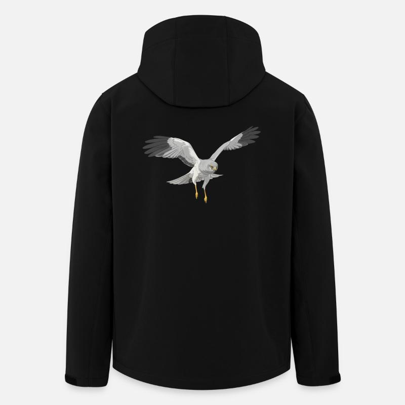 Kornweihe Circus cyaneus - Recycelte Männer Softshell-Jacke von Stanley/Stella - Schwarz