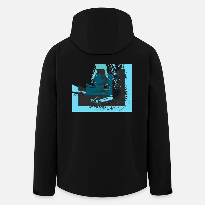 waves - Men’s Recycled Softshell Jacket by Stanley/Stella - black