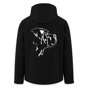 Cane Corso Dog Dogs Wilsigns - Men’s Recycled Softshell Jacket by Stanley/Stella - black - Back - AI Model Male 185 light (185cm)