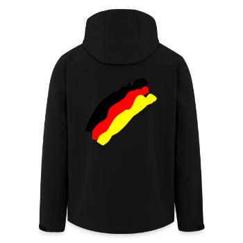 drapeau allemand - Veste softshell homme en polyester recyclé Stanley/Stella - noir - Dos - AI Model Male 185 light (185cm)