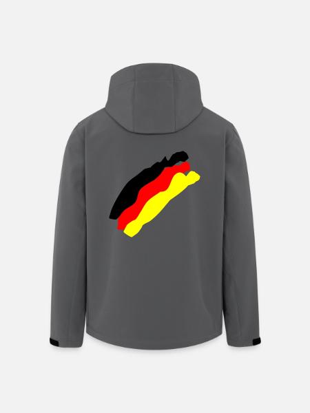 German flag - Men’s Recycled Softshell Jacket by Stanley/Stella - black